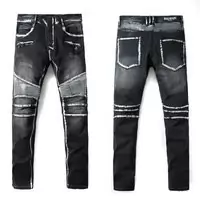 balmain jeans slim nouveaux styles noir droit